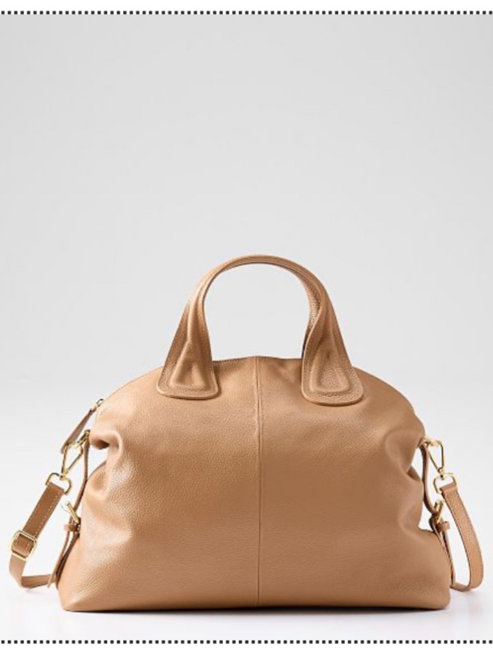 Mark & Graham Gianna Italian Leather Handbag in Tan